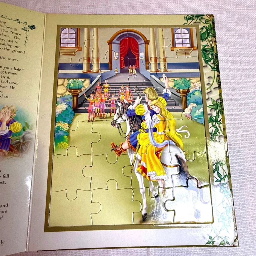 Fairy Tale Jigsaw Puzzle Book Snow White Rapunzel‎ Rumpelstiltskin Complete
